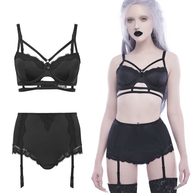 KILLSTAR Ebony Wäscheset bestehend aus Ebony-BH und...