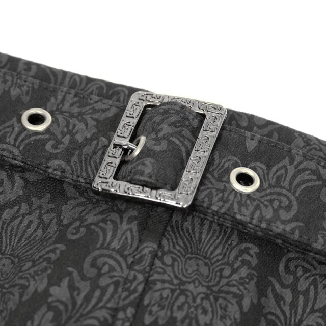 Brokatstretchjeans Black Blood mit Posamenten S