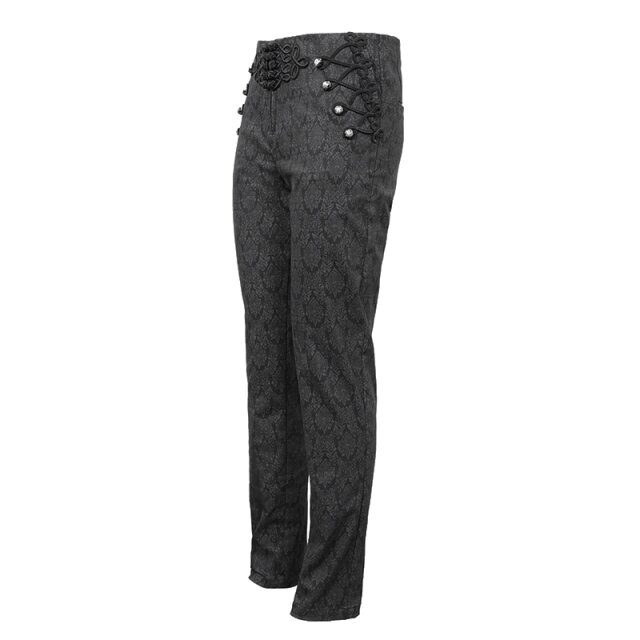 Brokatstretchjeans Black Blood mit Posamenten S