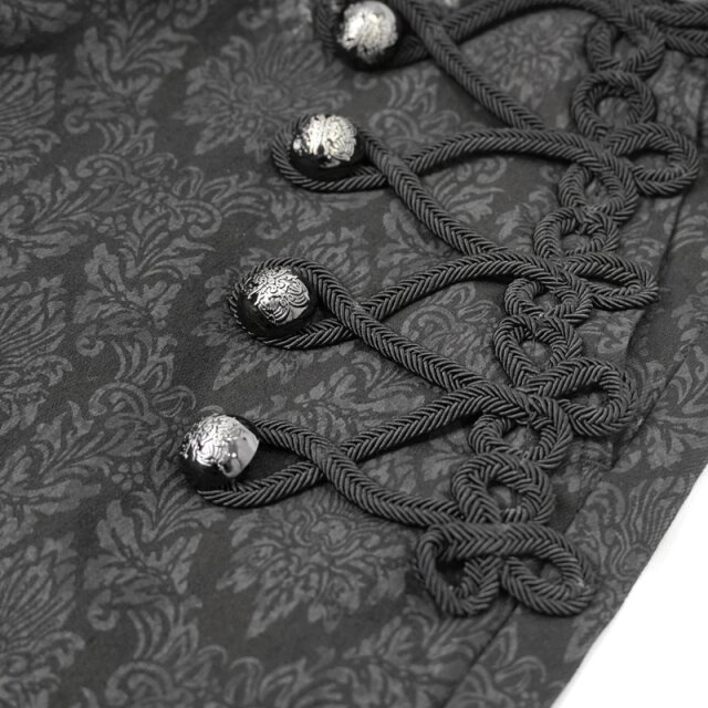 Brokatstretchjeans Black Blood mit Posamenten S