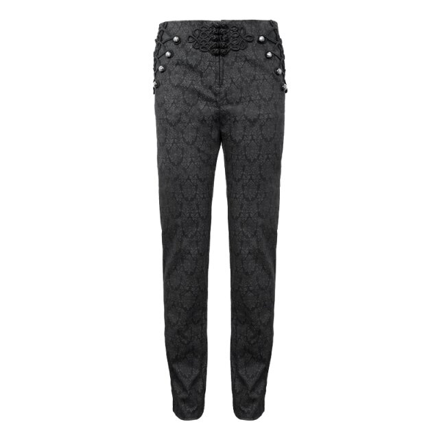 Brokatstretchjeans Black Blood mit Posamenten XXL