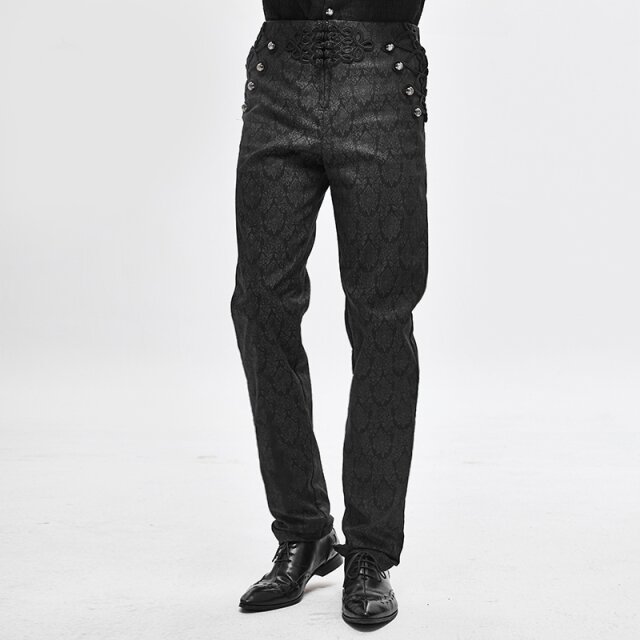 Brokatstretchjeans Black Blood mit Posamenten XXL