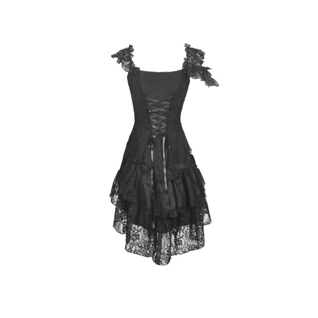 Asymmetric lace dress Charlotte in black or off-white black