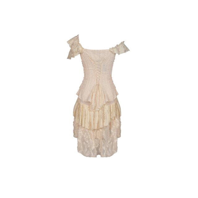 Asymmetric lace dress Charlotte in black or off-white white