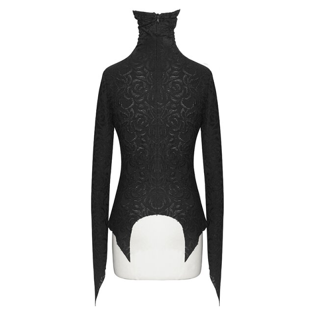 Langarm-Shirt Shadow mit hoher Rollkragen-Maske M