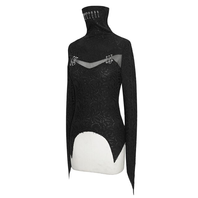 Langarm-Shirt Shadow mit hoher Rollkragen-Maske L