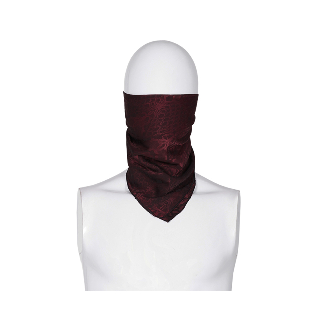 Multifunctional bandana scarf in red or black