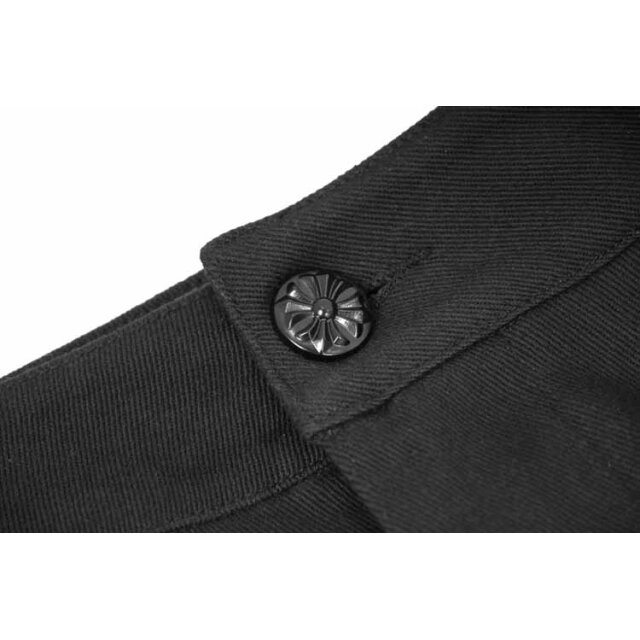 Gothic-Stretchjeans Conventus mit Brokateinsatz und Schnürung XXL
