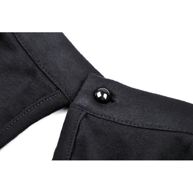 Gothic Long Sleeve Shirt Chignon with Lace
