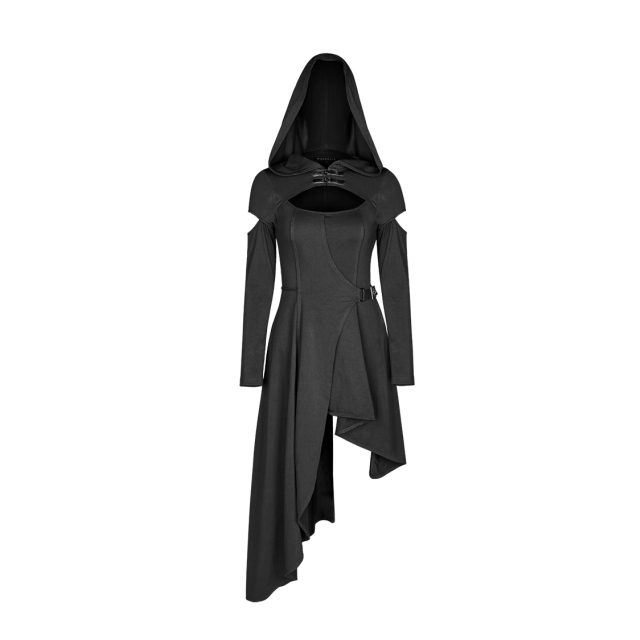 Asymmetrical PUNK RAVE dress Disorder with hood