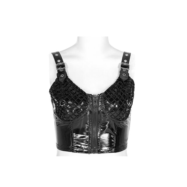 PUNK RAVE Lack-Trägertop Black Anchor XL