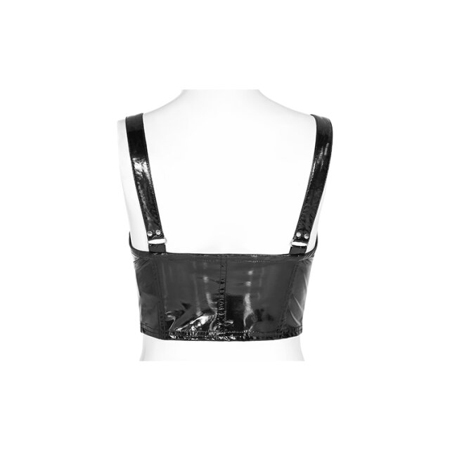 PUNK RAVE Lack-Trägertop Black Anchor XL