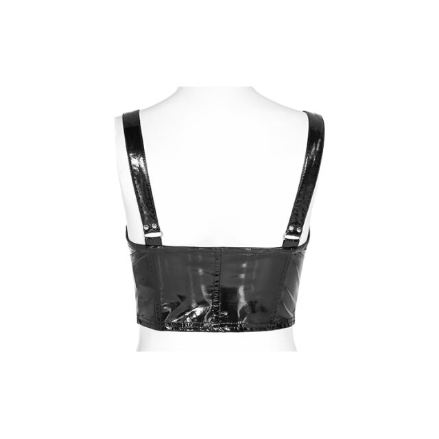 PUNK RAVE Lack-Trägertop Black Anchor XL