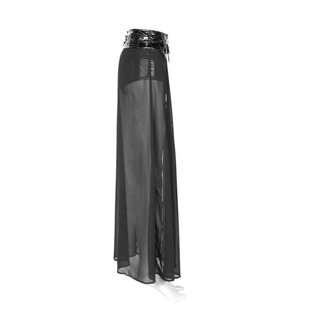 Lack-Hotpant Insane mit langem Chiffon-Rock XXL