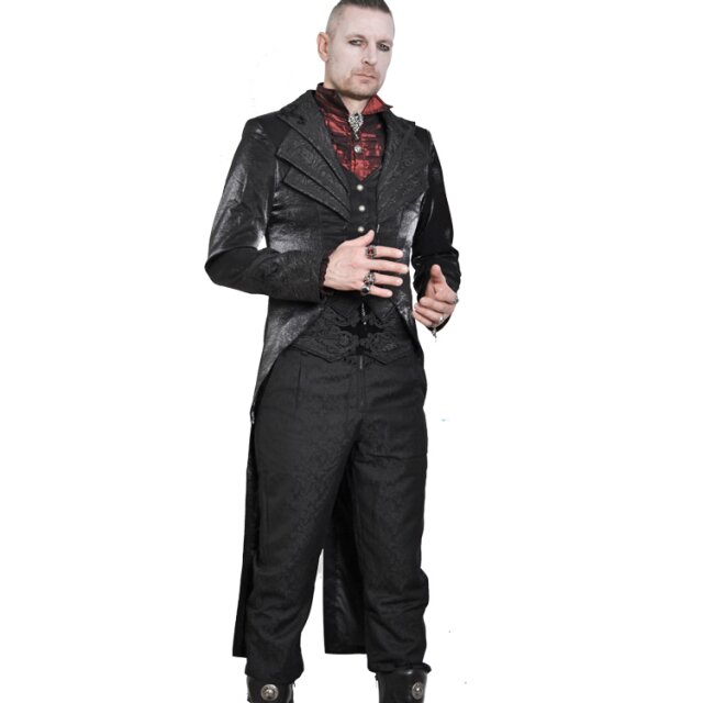 Punk Rave Tailcoat Holmes with Jacquard Trims