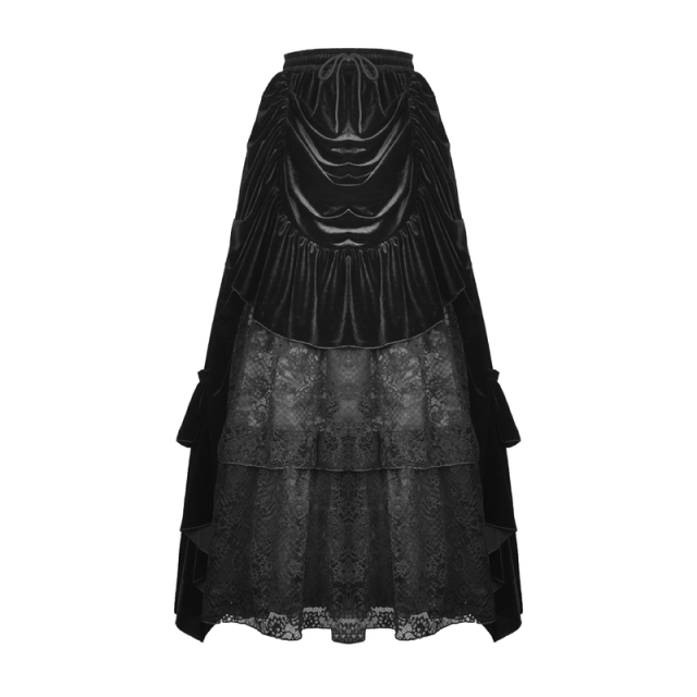 Long Wide Victorian Velvet Skirt Mayflower