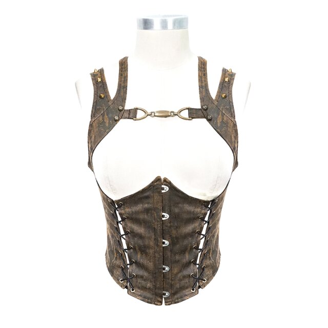 Steampunk Unterbrustkorsagen-Weste Suffragette XXL