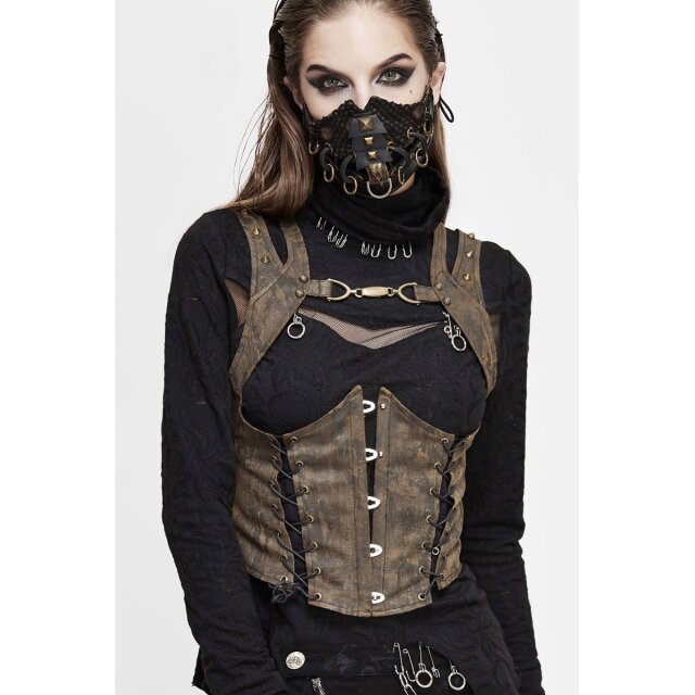 Steampunk Unterbrustkorsagen-Weste Suffragette XXL