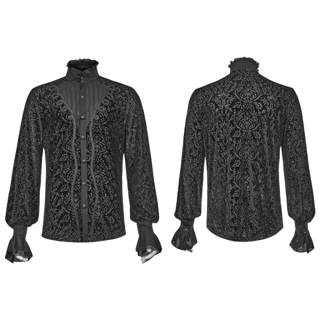 PUNK RAVE shirt Nostradamus with brocade flocking