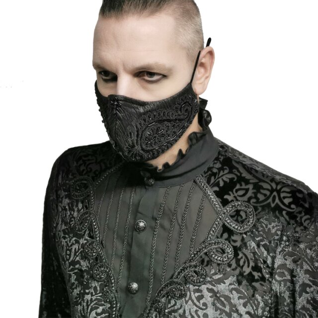 PUNK RAVE Hemd Nostradamus mit Brokat-Flock 4XL
