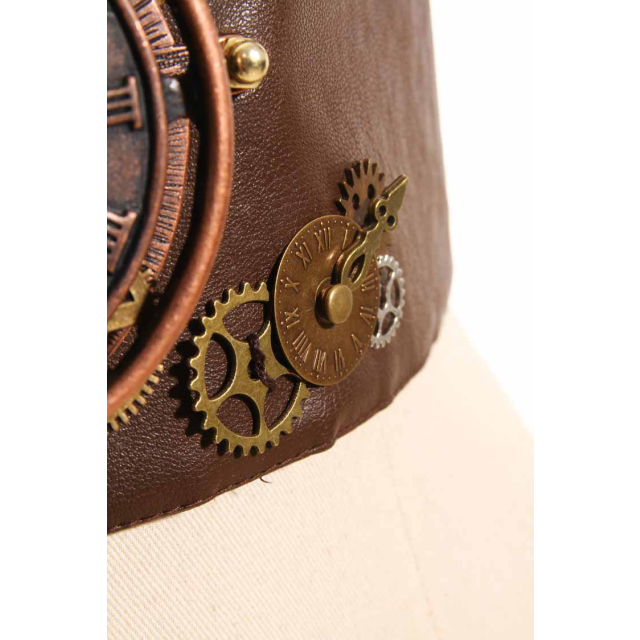 Steampunk Belt Zeitmaschine in brown or black with clockwork  brown
