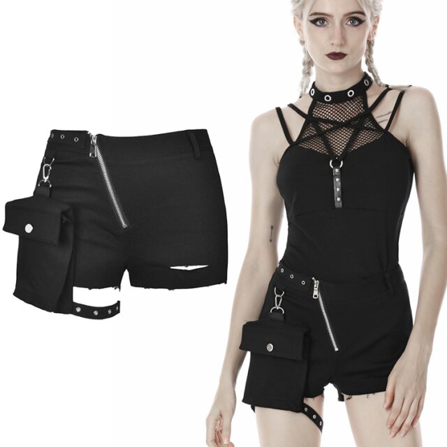 Superstretchige Dark in Love Punk-Hotpants (PW107) mit...