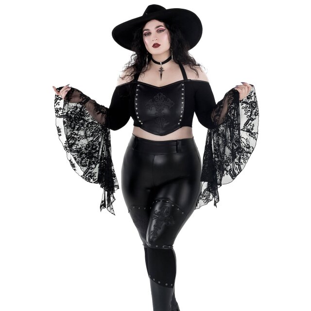 KILLSTAR Zelda Lace Bardot Top XS
