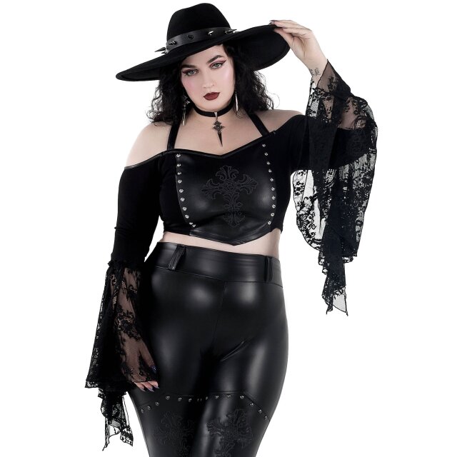 KILLSTAR Zelda Neckholder-Top mit Spitze XXL