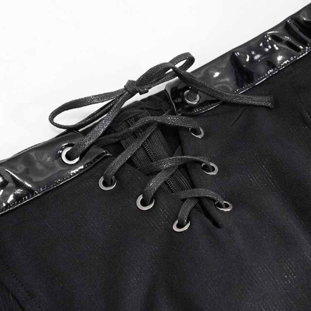 Schulter- & Bauchfreies Langarm-Shirt Prisma mit Lack-Details M