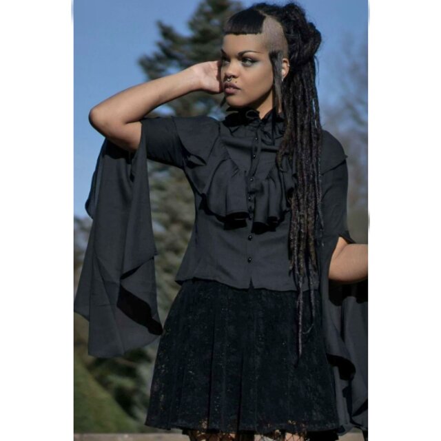 Killstar Moon Shrine Rüschenbluse XXL