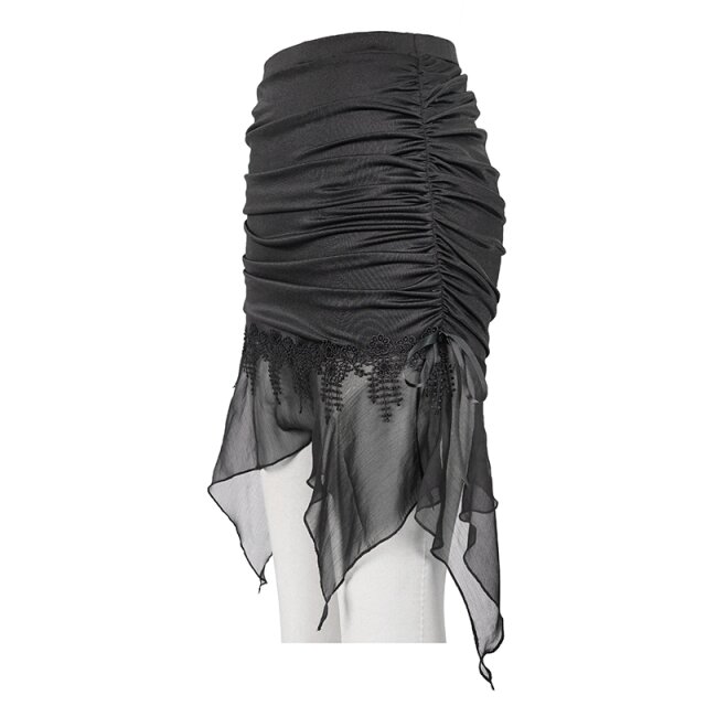 Narrow Gothic Bathing Skirt Arielle with Fringed Flounce