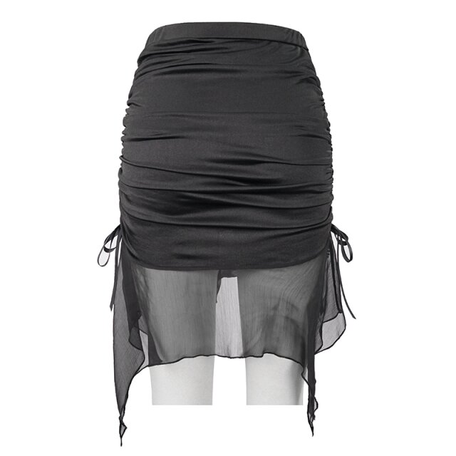 Narrow Gothic Bathing Skirt Arielle with Fringed Flounce