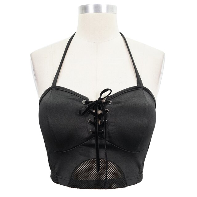 Gothic- Punk-Bikini-Top Underworld mit Neckholder 3XL/4XL