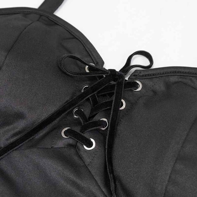 Gothic- Punk-Bikini-Top Underworld mit Neckholder 3XL/4XL