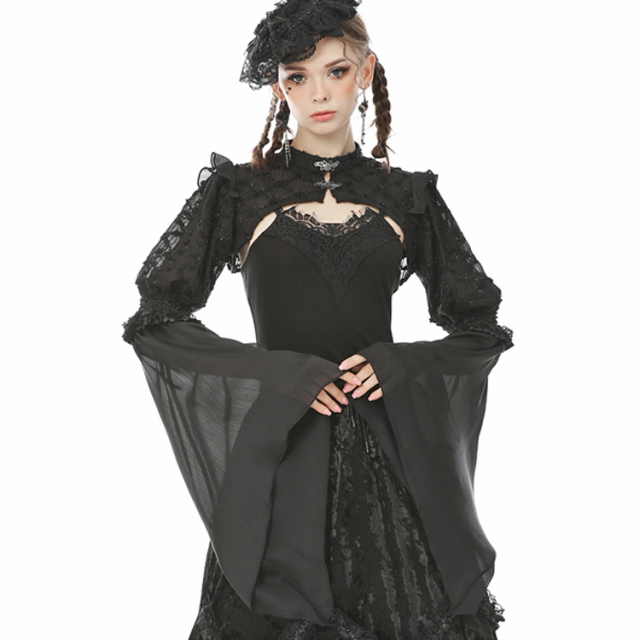Gothic-Bolerojäckchen Madame mit weiten Ärmeln