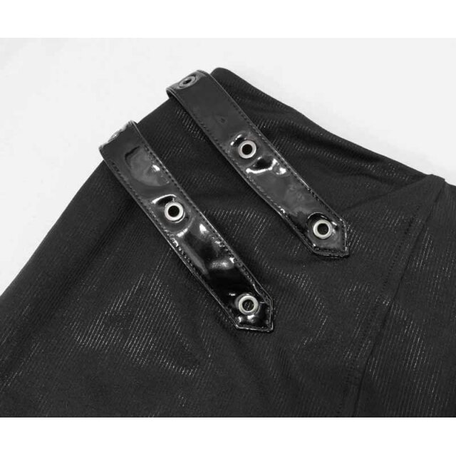 Mini skirt Dark Core with vinyl details and lacing