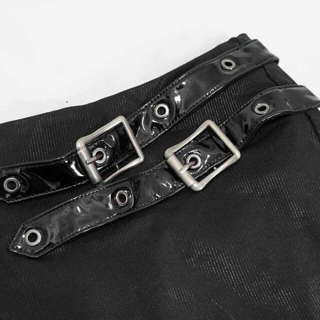 Mini skirt Dark Core with vinyl details and lacing