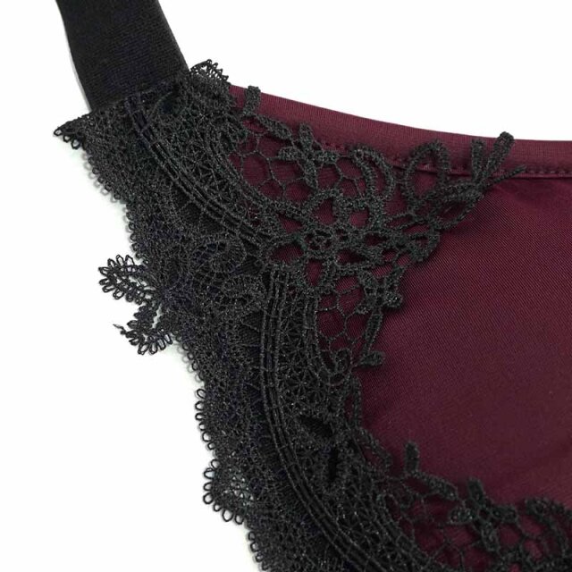 Red and Black Gothic Bikini Sirena with Lace