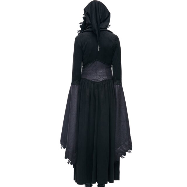Black Gothic Coat Helvetia with red accents