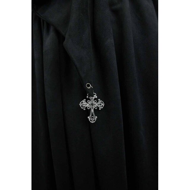 Black Gothic Coat Helvetia with red accents