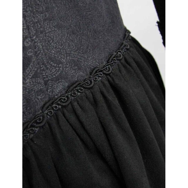 Black Gothic Coat Helvetia with red accents