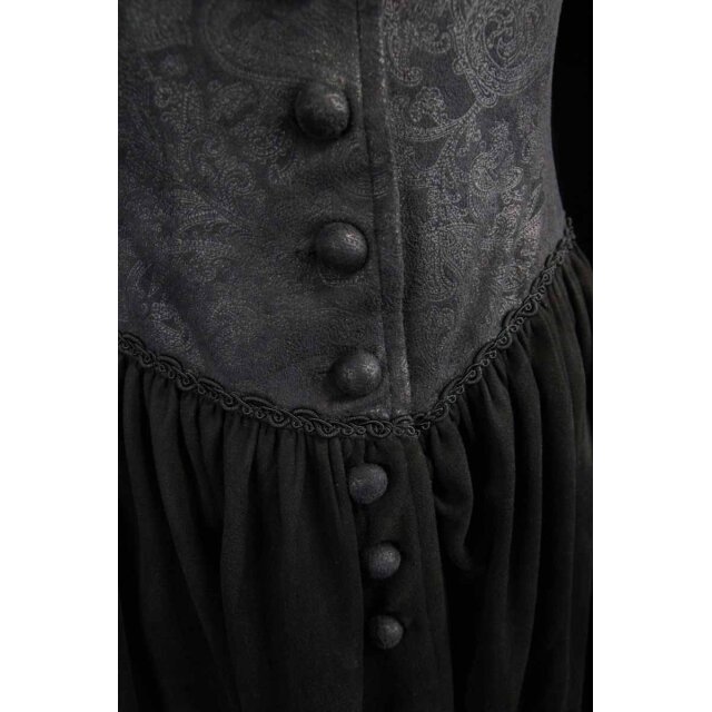 Black Gothic Coat Helvetia with red accents
