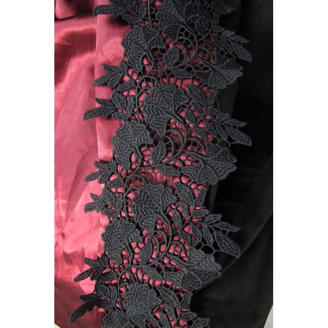 Black Gothic Coat Helvetia with red accents