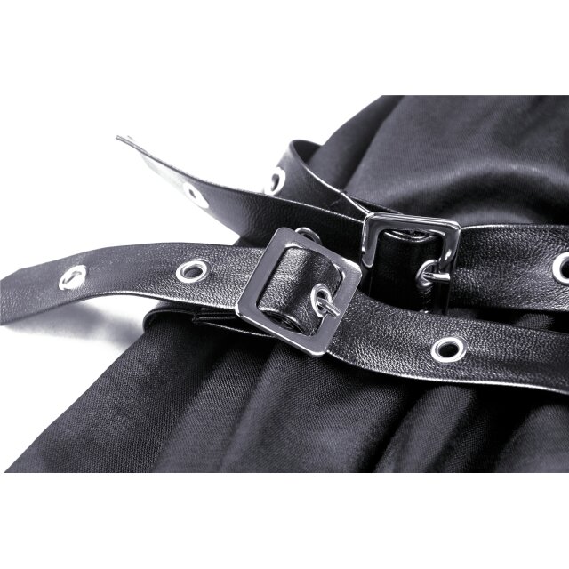 Bolero jacket Paranoia with Faux Leather Collar and Satin Sleeves