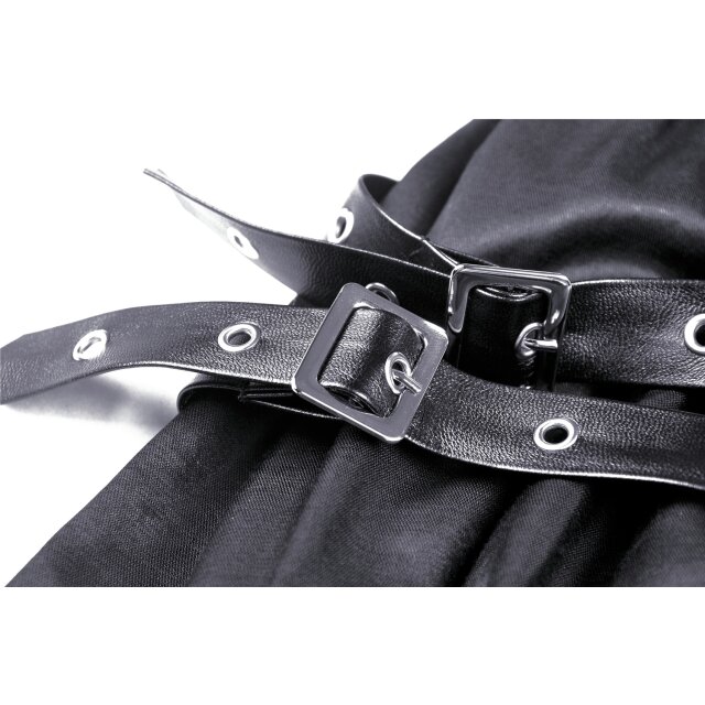 Bolero jacket Paranoia with Faux Leather Collar and Satin Sleeves