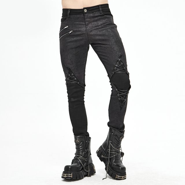 Slim Fit Gothic Stretch Trousers Dementor