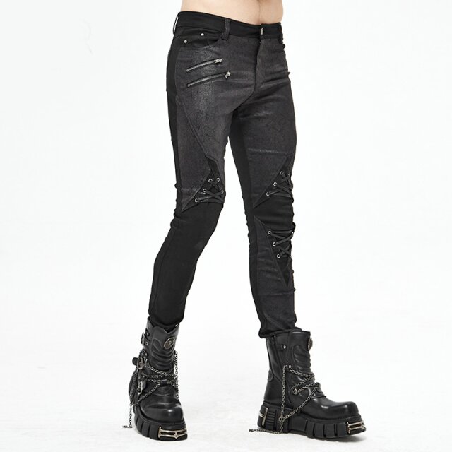 Slim Fit Gothic-Stretchhose Dementor XXL