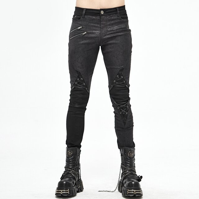 Slim Fit Gothic Stretch Trousers Dementor
