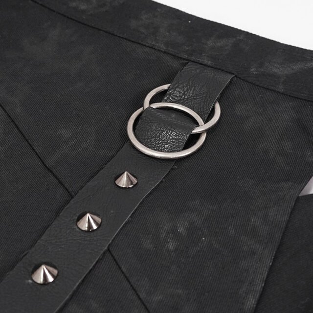 Schwarzer Denim-Schurz Buccaneer L-XL