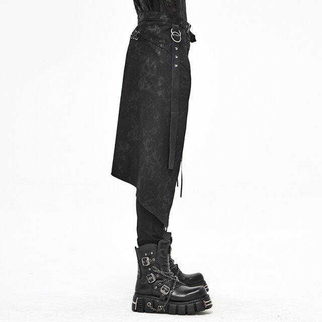 Schwarzer Denim-Schurz Buccaneer XXL-3XL